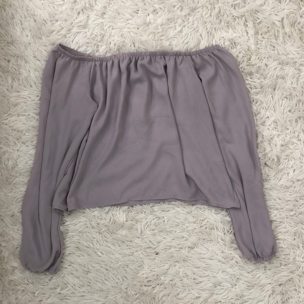 Off the shoulder silk top